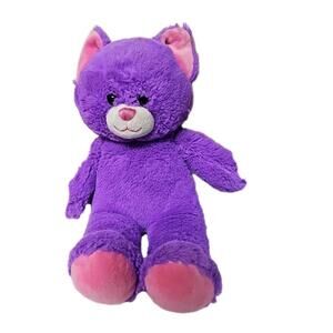 Build‎ a Bear Workshop BAB Purple Pink cat bear 2017 Plush